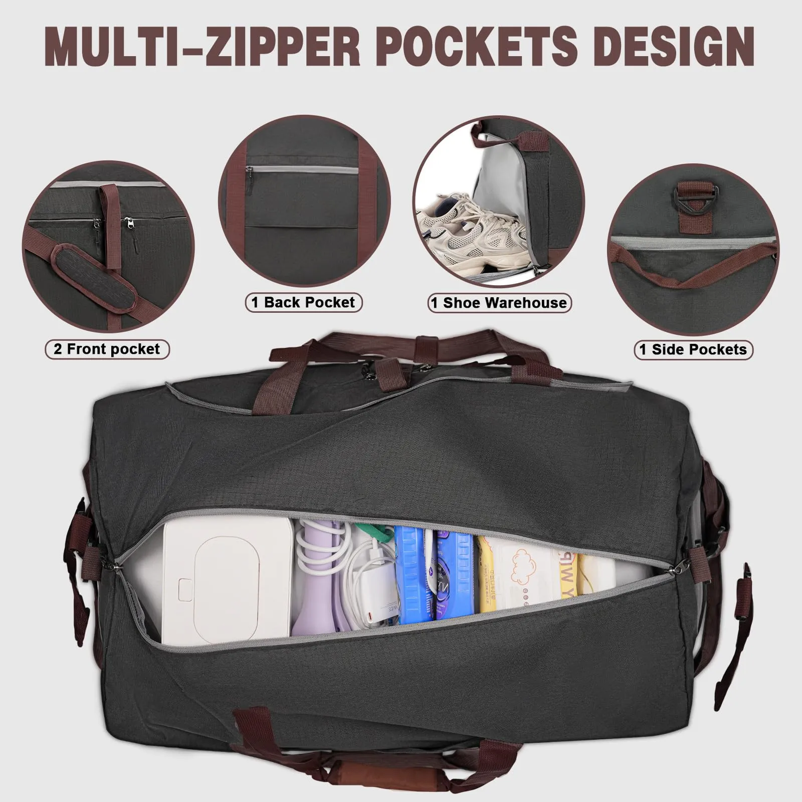 120L Waterproof Foldable Travel Duffle Bag