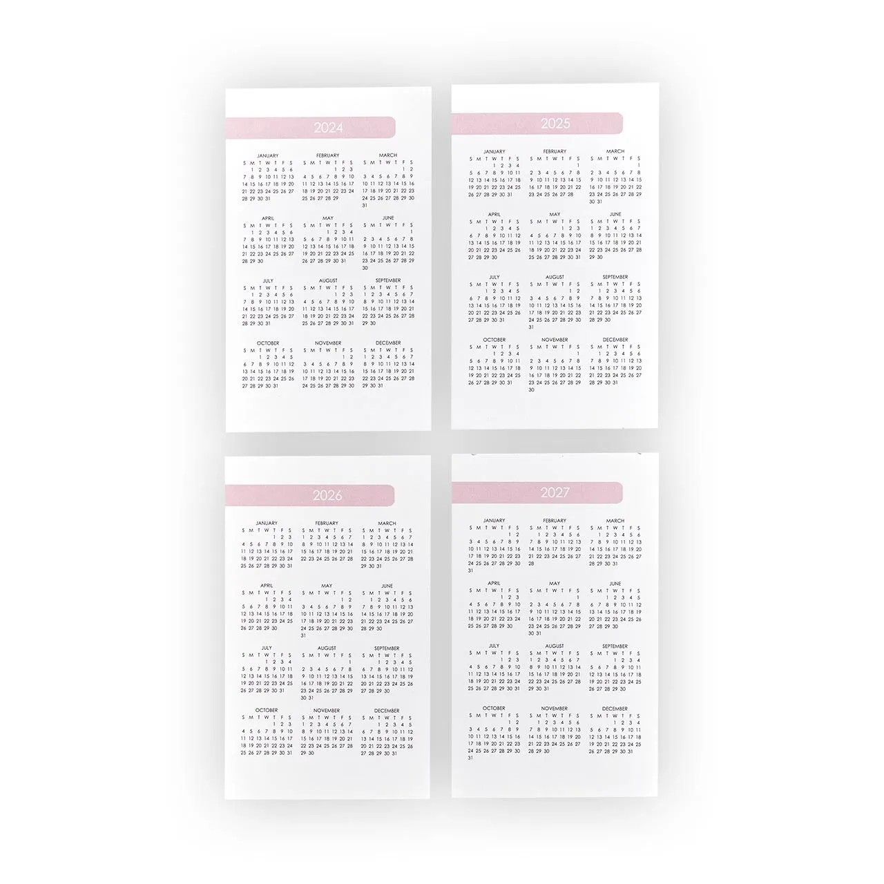 2025 Modern Weekly and Monthly 3 x 5 Calendar Cards (set of 76)