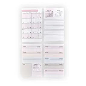 2025 Modern Weekly and Monthly 3 x 5 Calendar Cards (set of 76)