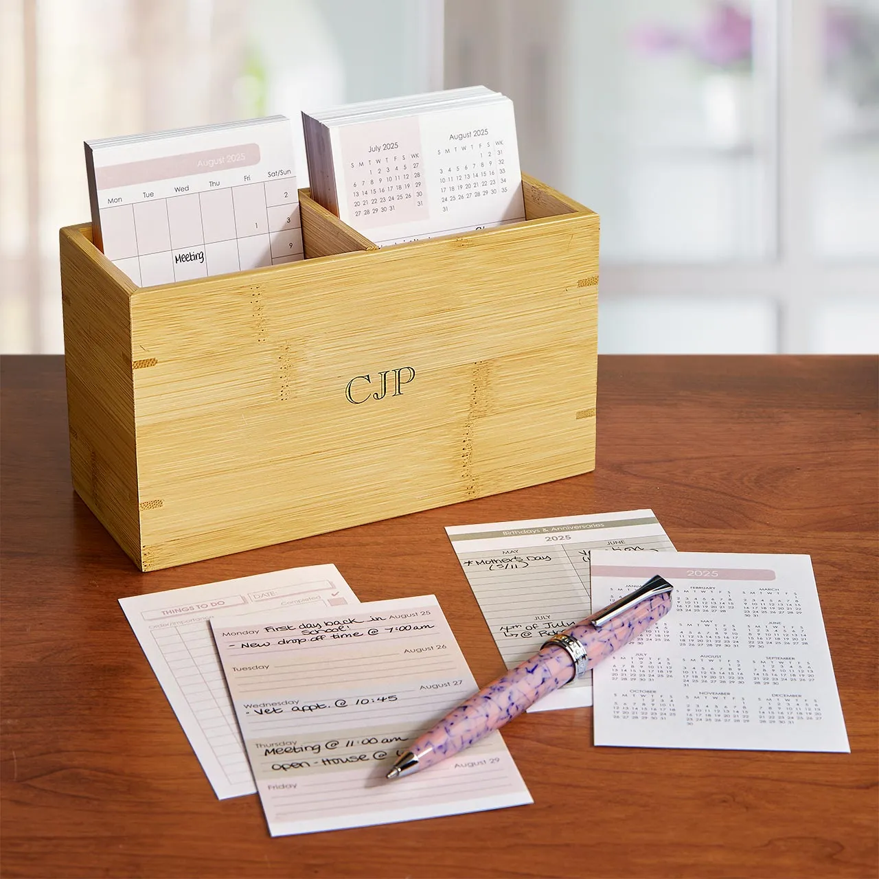 2025 Modern Weekly and Monthly 3 x 5 Calendar Cards (set of 76)