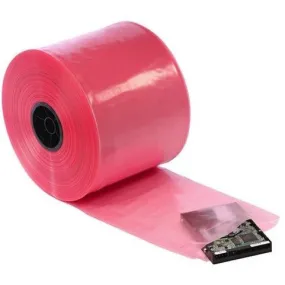 4 mil Pink Anti-Static ESD Poly Tubing. 10" x 1075'/RL