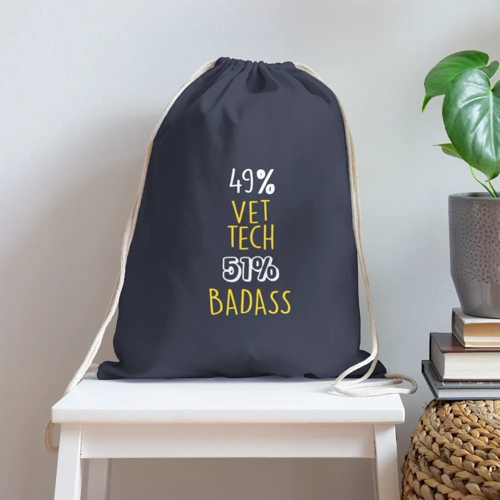 49% Vet tech 51% Badass Drawstring Bag