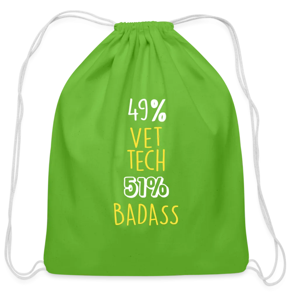 49% Vet tech 51% Badass Drawstring Bag
