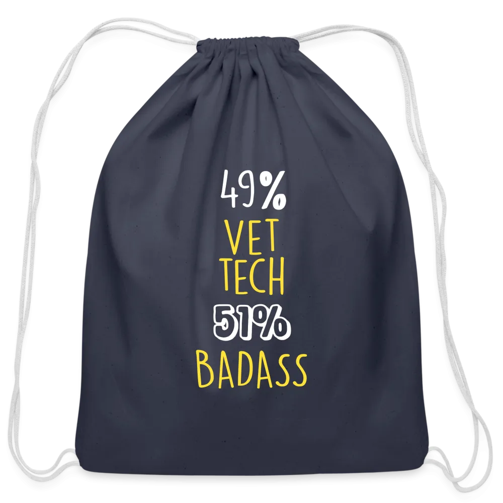 49% Vet tech 51% Badass Drawstring Bag