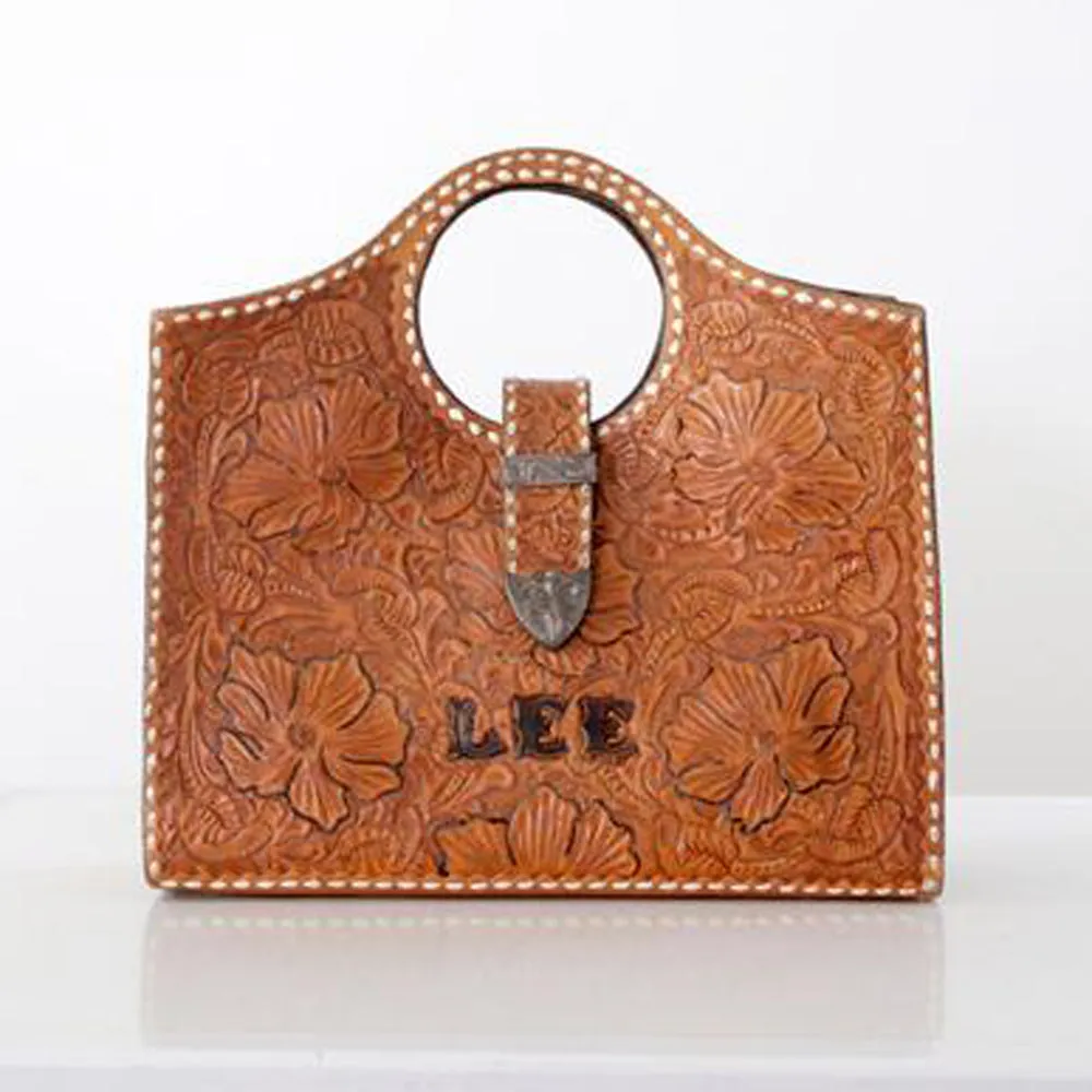 ADBG383BR American Darling Hand Tooled Genuine Leather Women Bag Western Handbag Purse
