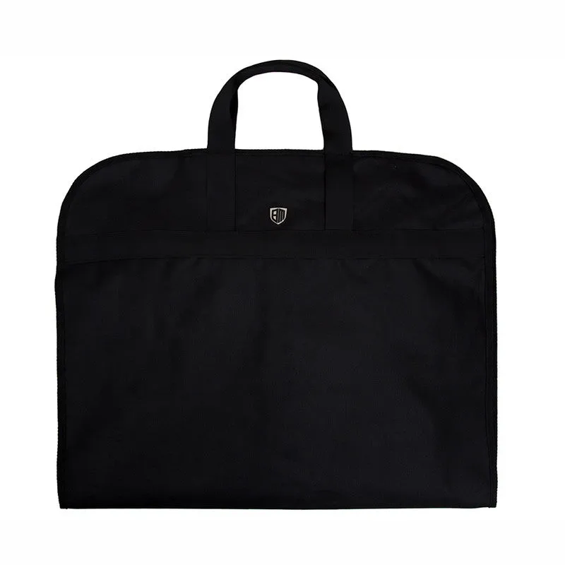 BAGSMARTLightweight Black Nylon Suit Bag Business Dress Garment Bags With Hanger Clamp Waterproof Suit Bag Men's Suit Travel Bag