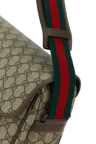 BEIGE SHOULDER BAG IN GG SUPREME