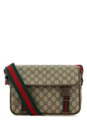 BEIGE SHOULDER BAG IN GG SUPREME