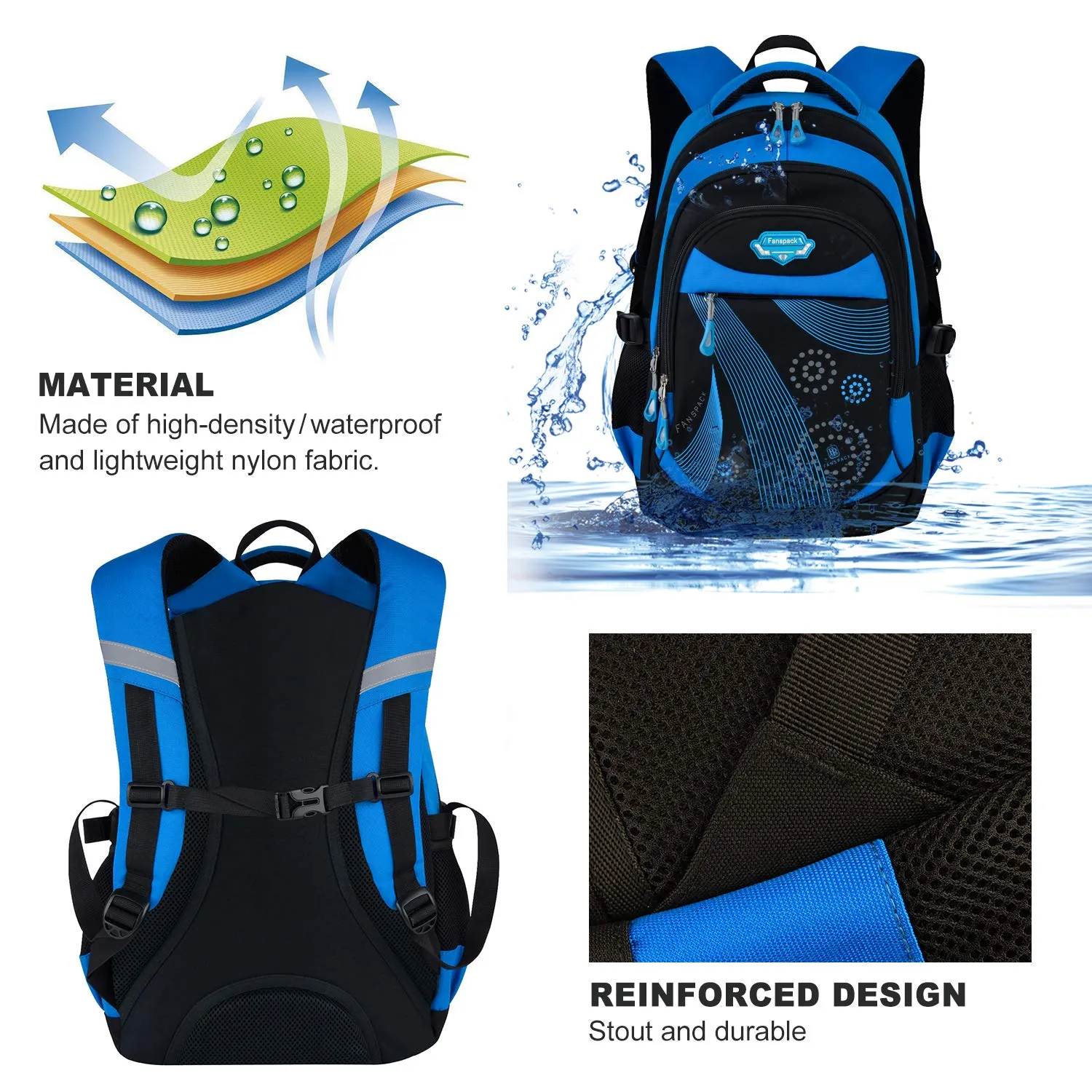 boys backpack, Fanspack 2019 new school bag nylon backpack for boys bookbags kid backpack