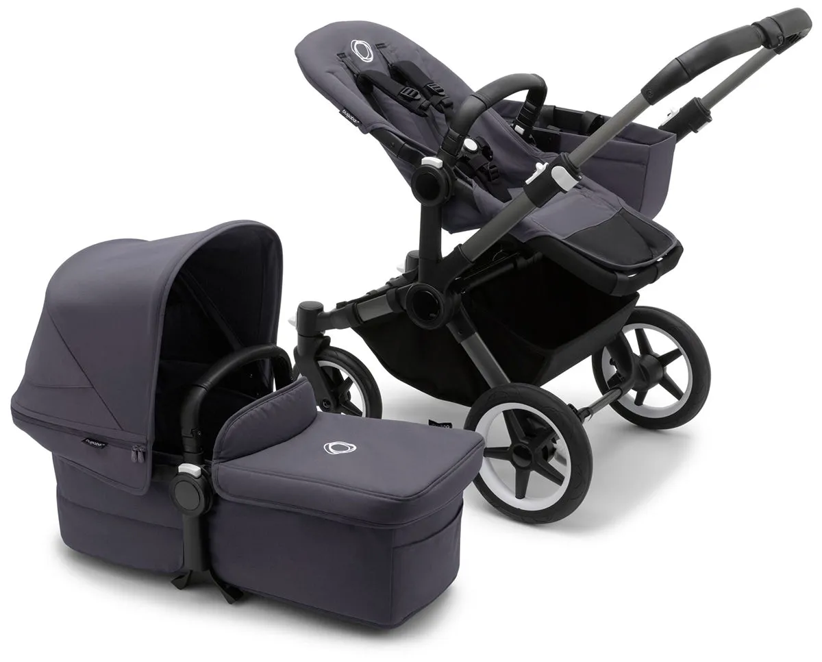 Bugaboo OPEN BOX Donkey 5 Mono Complete Stroller - Graphite / Stormy Blue / Stormy Blue