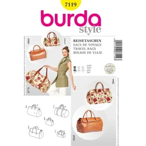 Burda Style B7119 Travel Bags Sewing Pattern