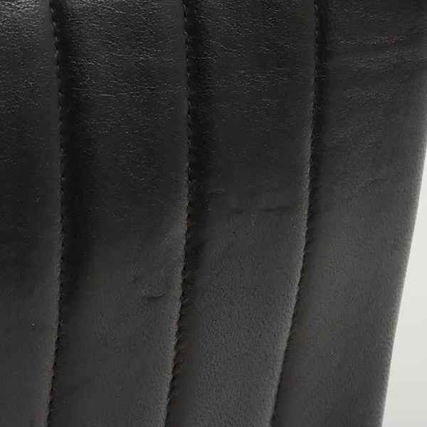 Chanel Around 1998 Made Mademoiselle Stitch Turn-Lock Chain Bag Black