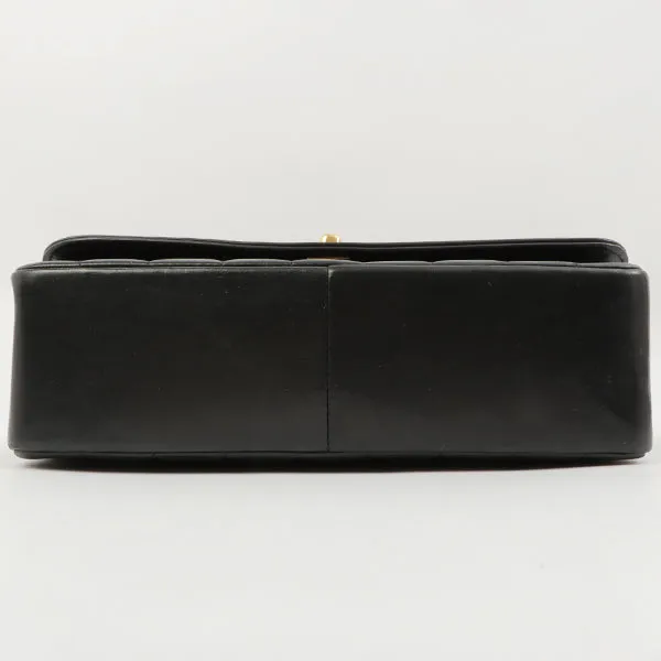 Chanel Around 1998 Made Mademoiselle Stitch Turn-Lock Chain Bag Black