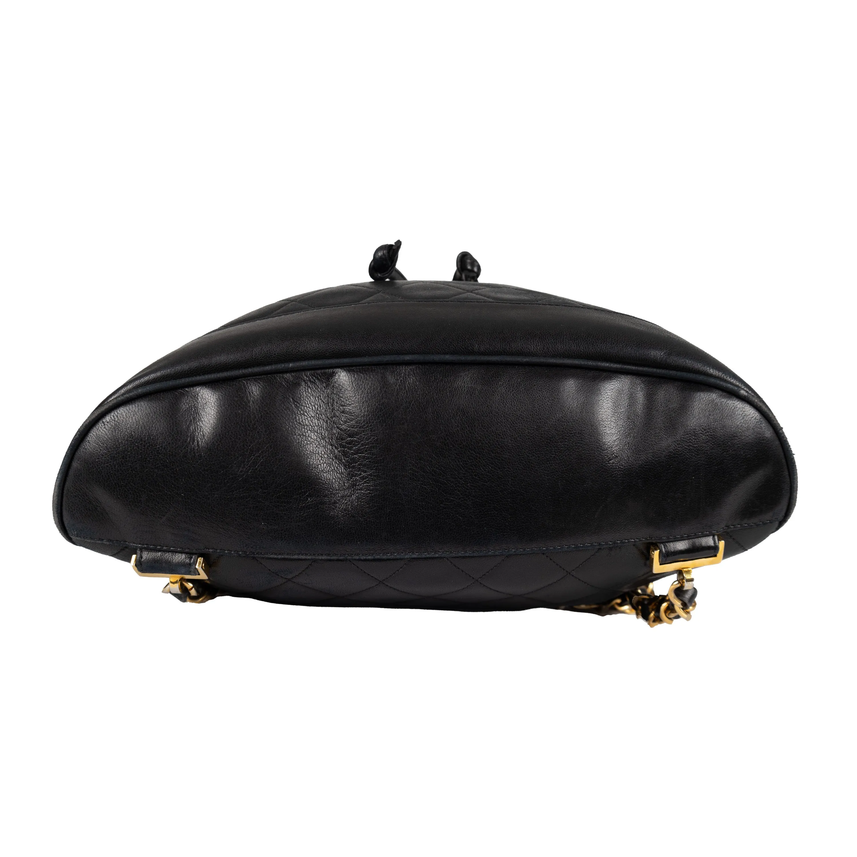 Chanel Vintage Quilted Lambskin Drawstring Backpack - '90s