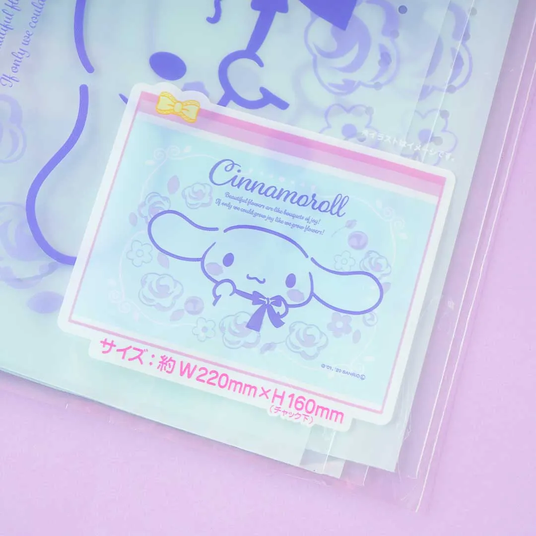 Cinnamoroll Rose Flower Zip Bag Set