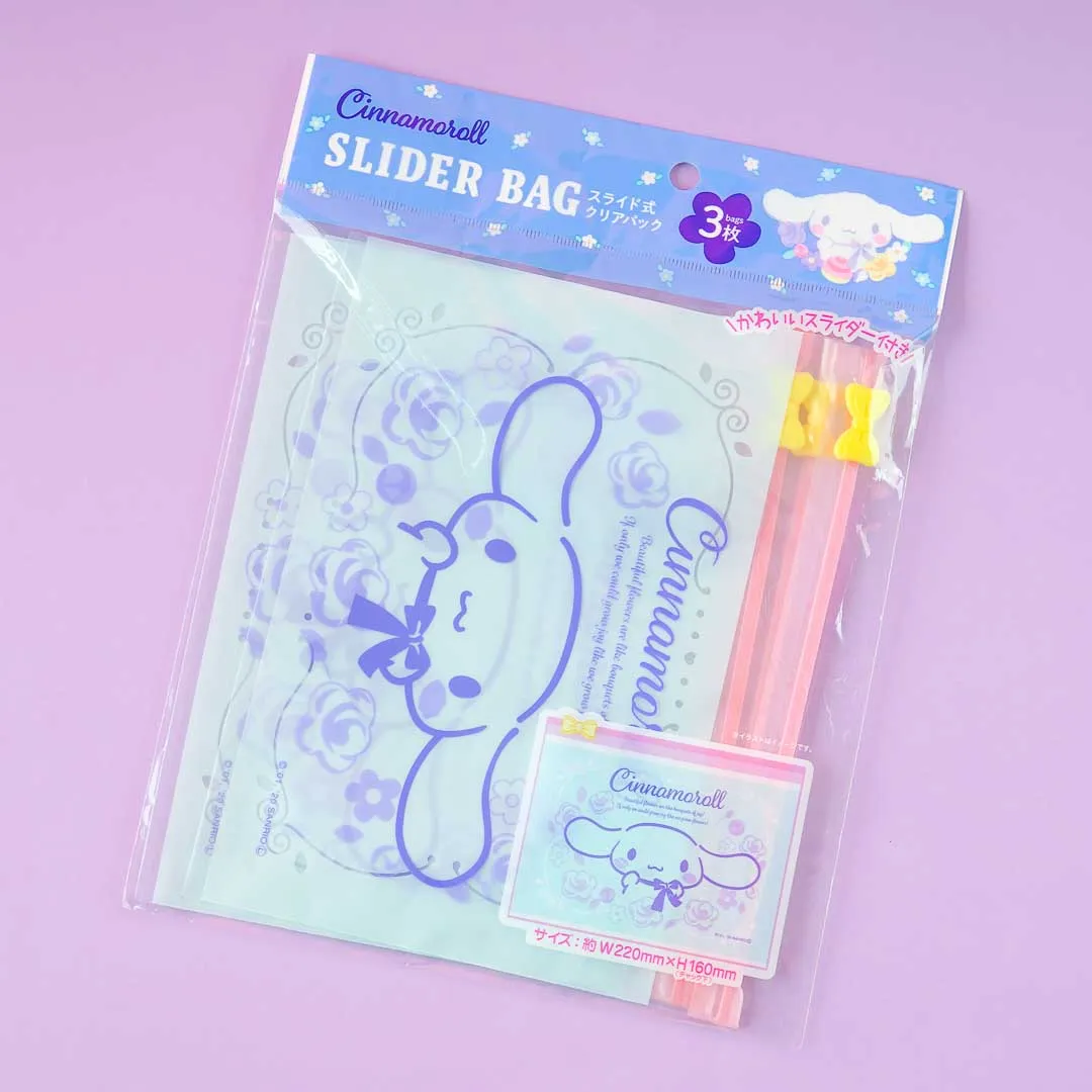 Cinnamoroll Rose Flower Zip Bag Set