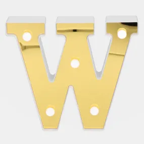 Decoration HBD LED Light Golden "W"