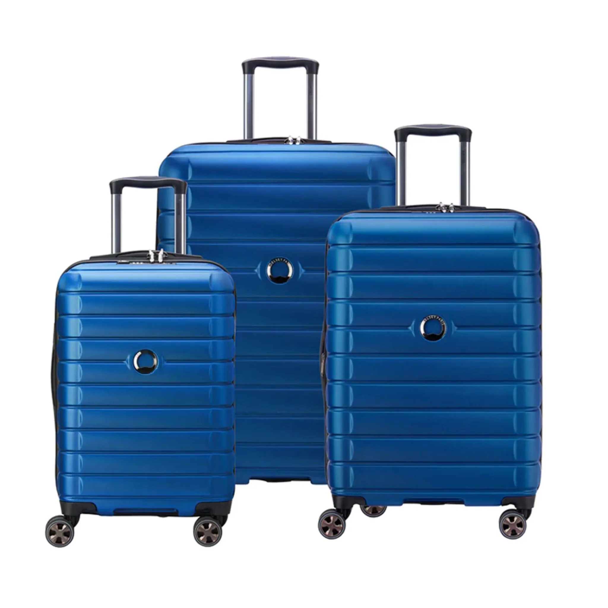 Delsey Paris Shadow 5.0 DY2878801P 55cm 4 Double Wheels Expandable Trolley Case - Blue