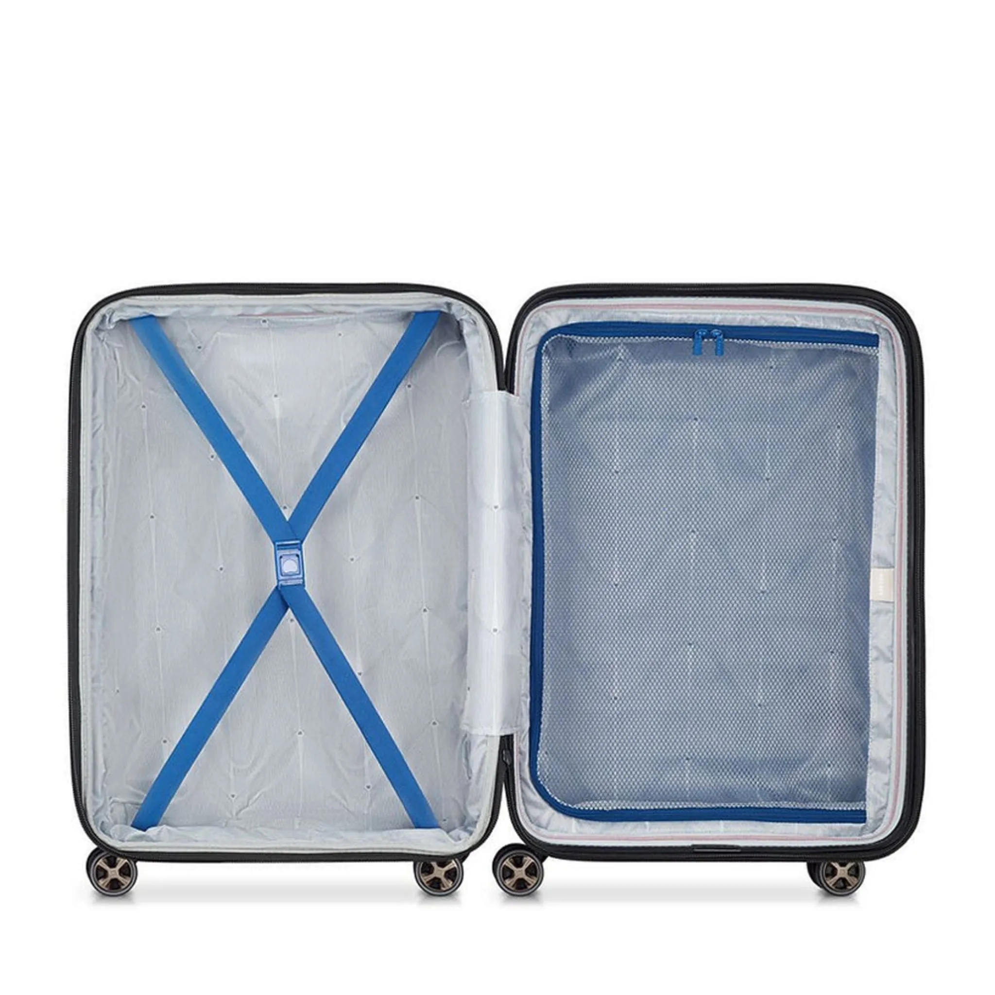 Delsey Paris Shadow 5.0 DY2878801P 55cm 4 Double Wheels Expandable Trolley Case - Blue