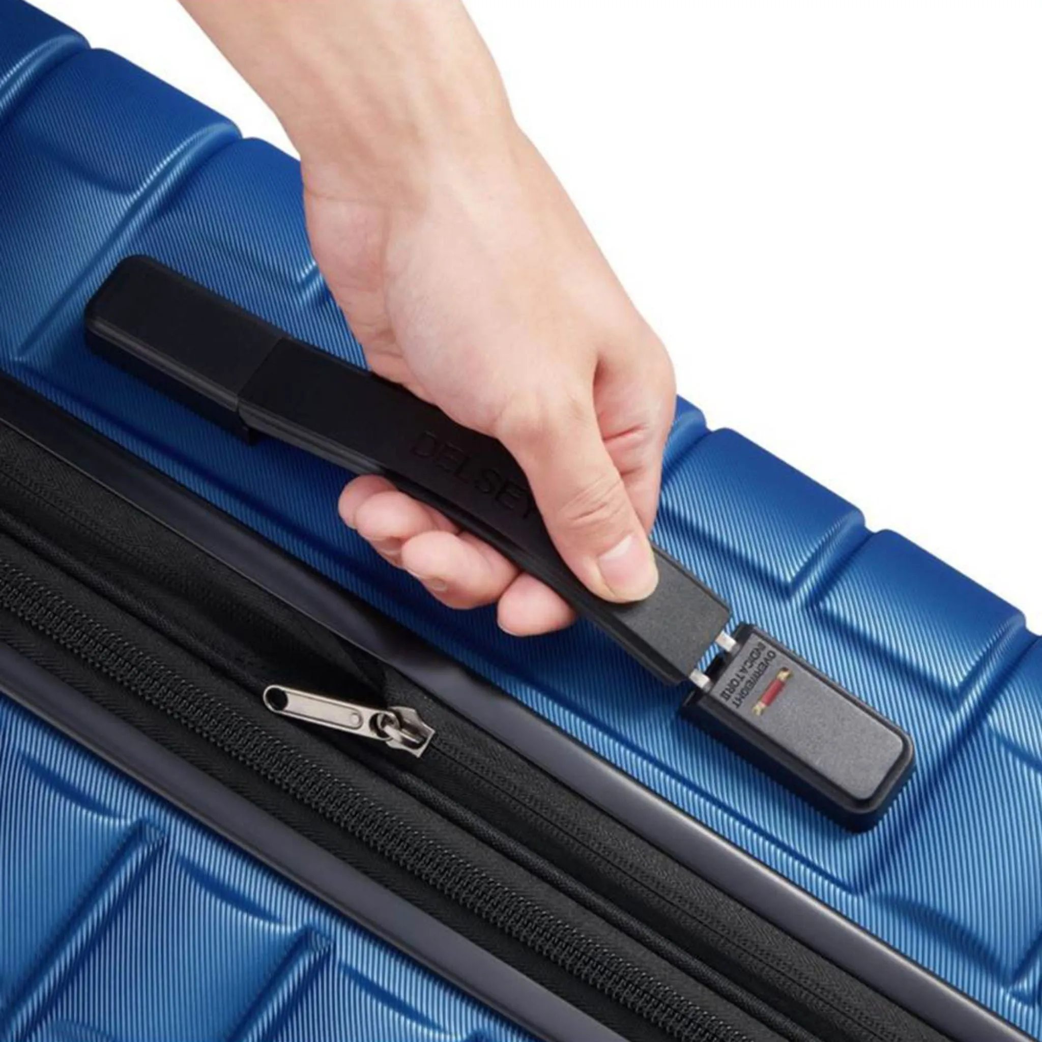 Delsey Paris Shadow 5.0 DY2878801P 55cm 4 Double Wheels Expandable Trolley Case - Blue