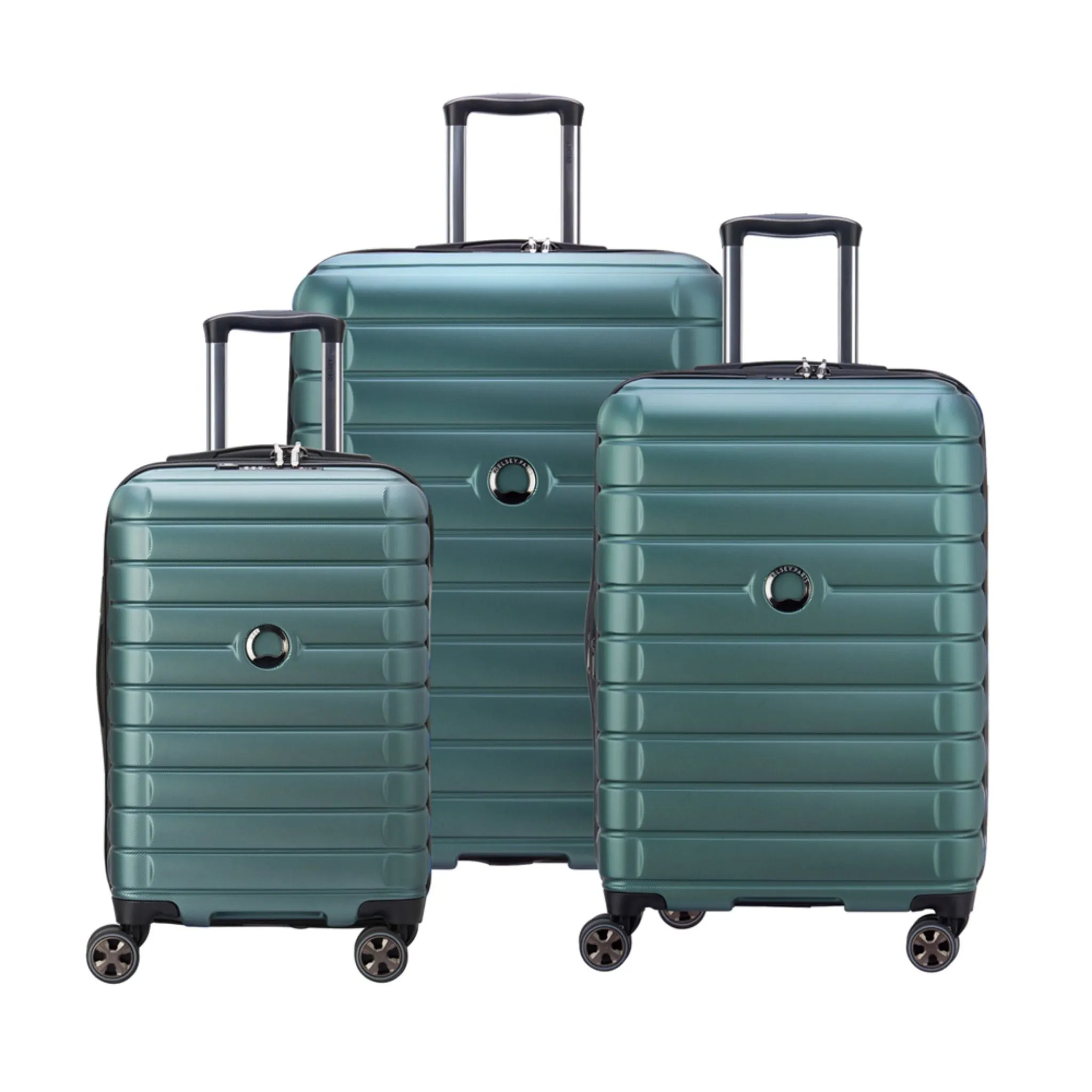 Delsey Paris Shadow 5.0 DY2878801P 55cm 4 Double Wheels Expandable Trolley Case - Green