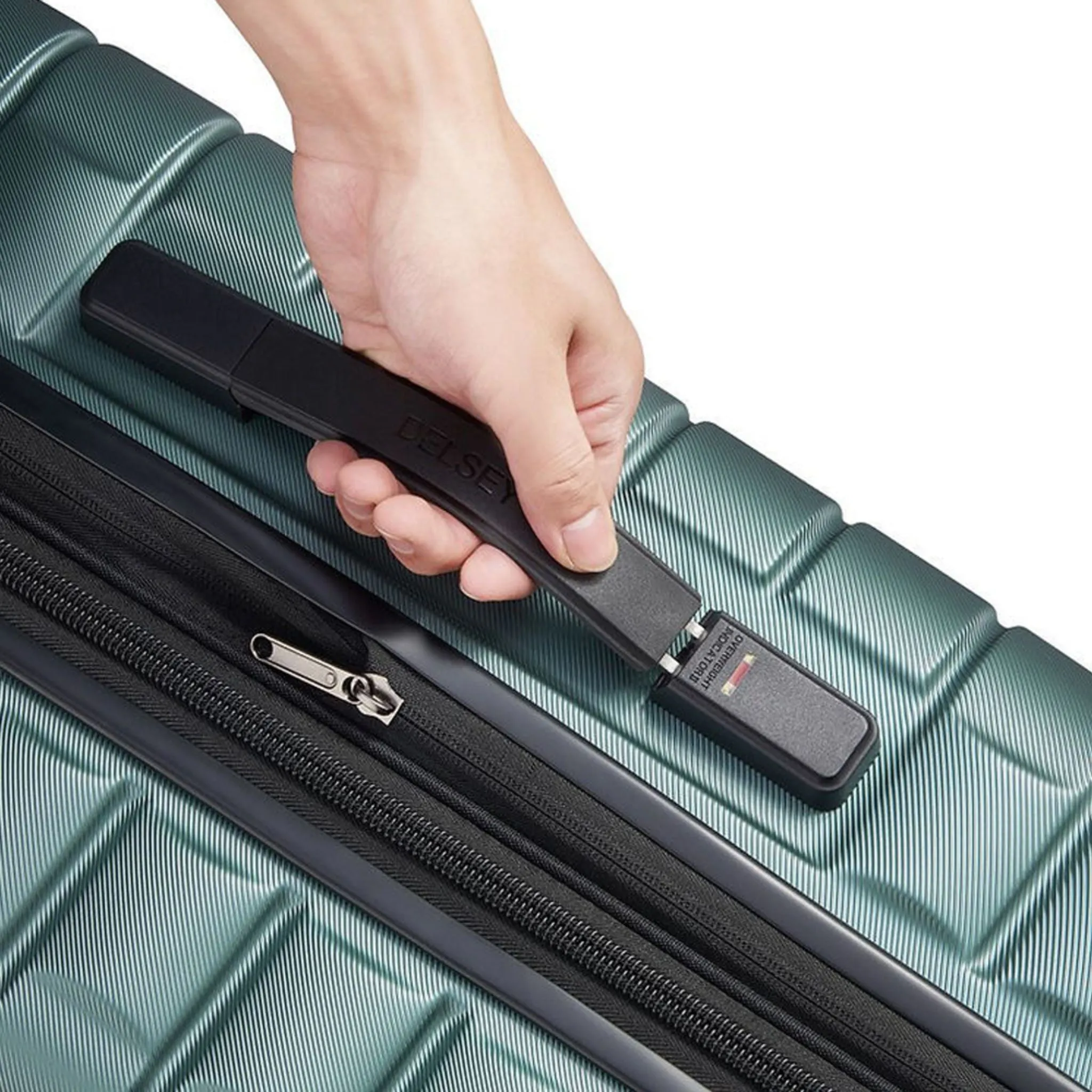 Delsey Paris Shadow 5.0 DY2878801P 55cm 4 Double Wheels Expandable Trolley Case - Green