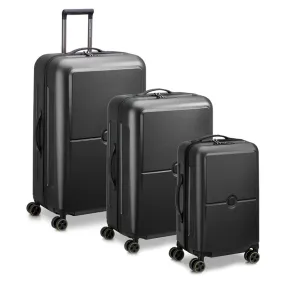 Delsey Turenne 2.0 - 3 Piece Hardside Luggage Set Black