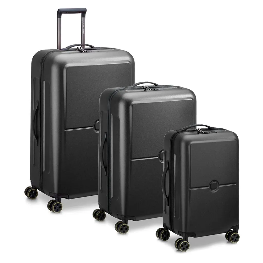 Delsey Turenne 2.0 - 3 Piece Hardside Luggage Set Black