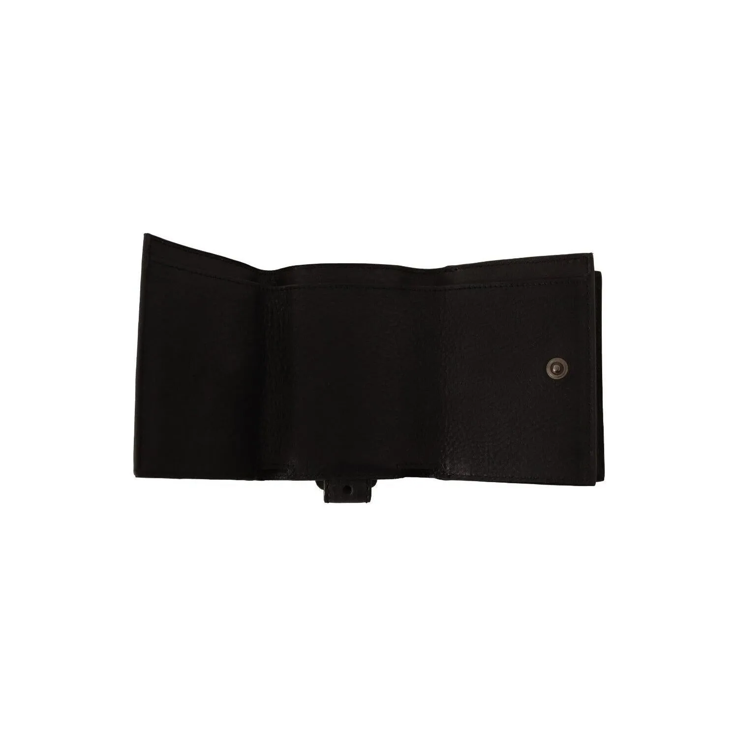 Dolce & Gabbana Elegant Black Leather Trifold Multi Kit