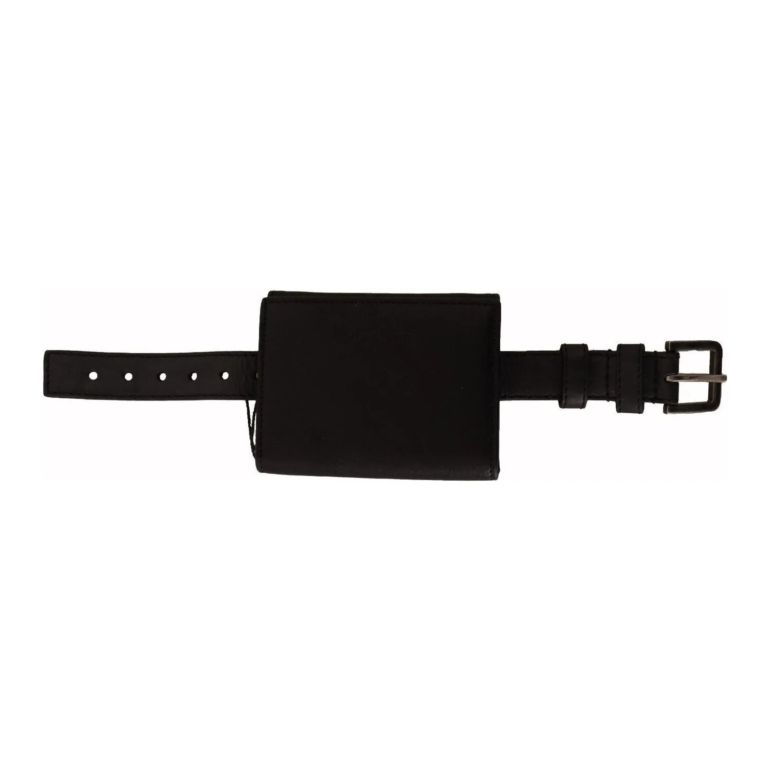 Dolce & Gabbana Elegant Black Leather Trifold Multi Kit