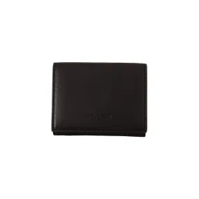 Dolce & Gabbana Elegant Black Leather Trifold Multi Kit