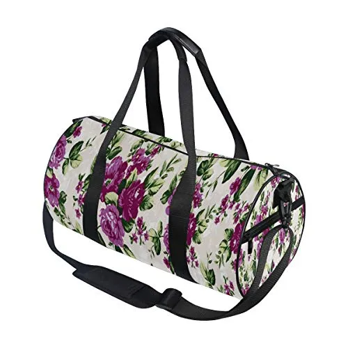 Duffel Bag Floral Pattern New Women Garment Gym Tote Bag Best Sports Bag for Boys