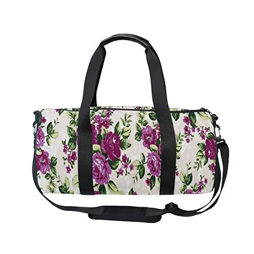 Duffel Bag Floral Pattern New Women Garment Gym Tote Bag Best Sports Bag for Boys