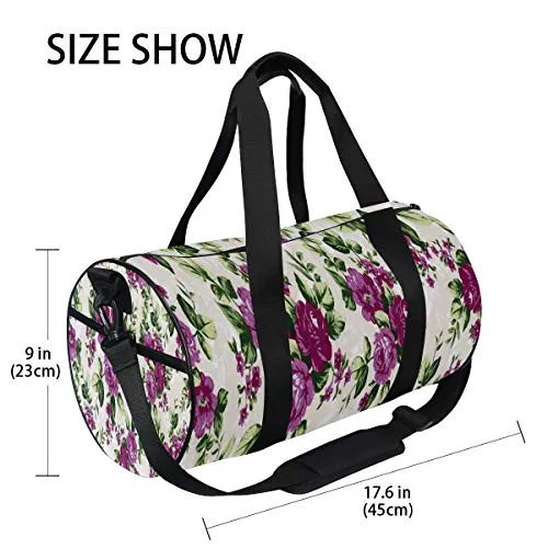 Duffel Bag Floral Pattern New Women Garment Gym Tote Bag Best Sports Bag for Boys
