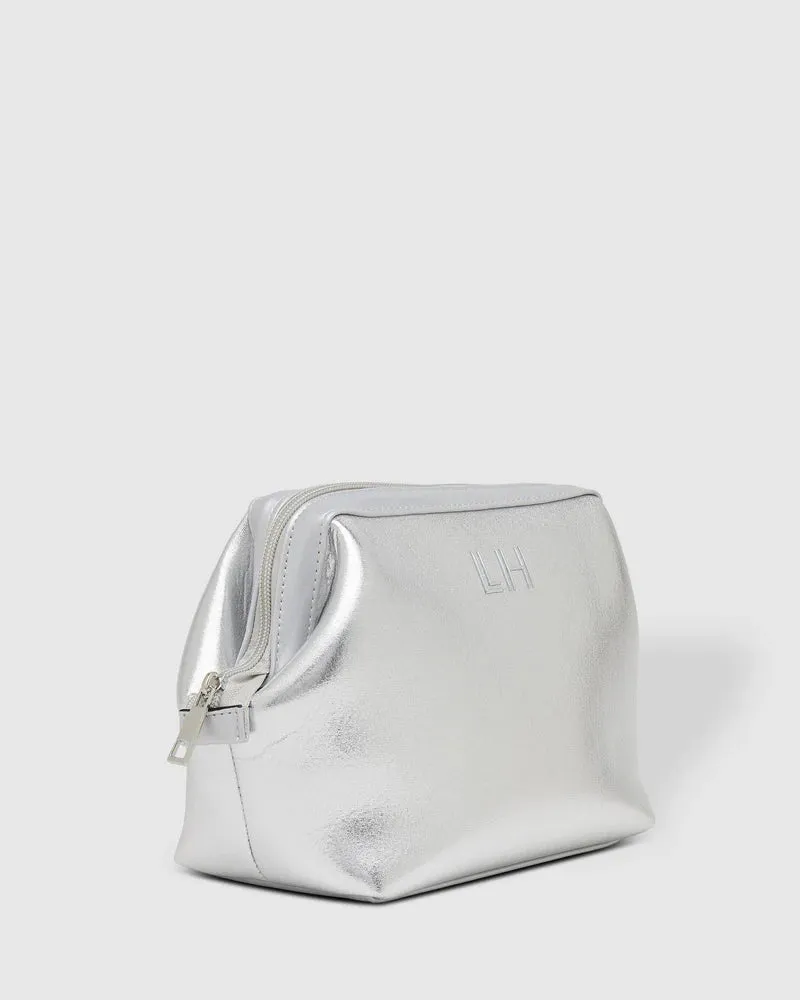 ELIZA NEOPRENE MAKEUP BAG SILVER
