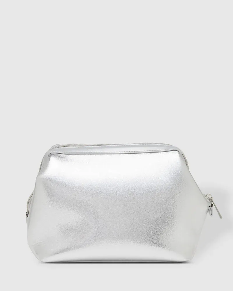 ELIZA NEOPRENE MAKEUP BAG SILVER