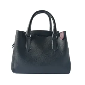 Emma Leather Satchel - Black