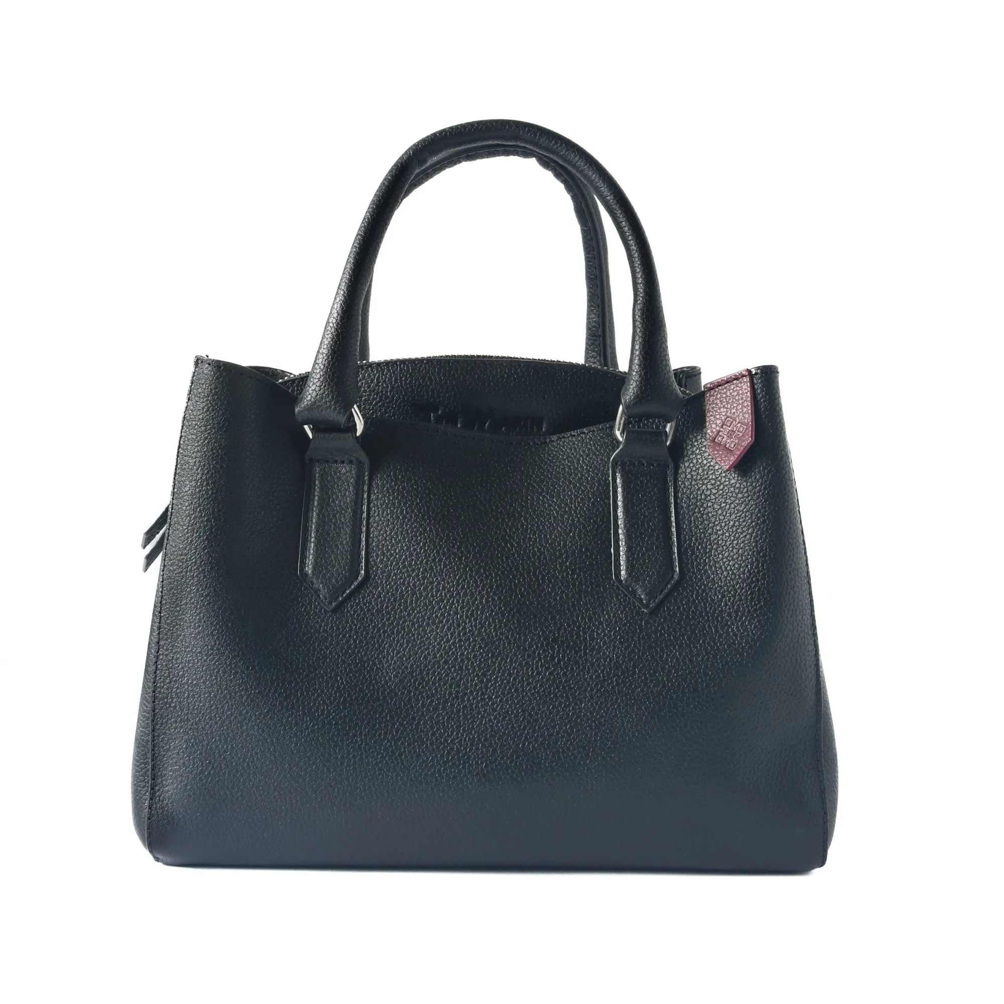 Emma Leather Satchel - Black