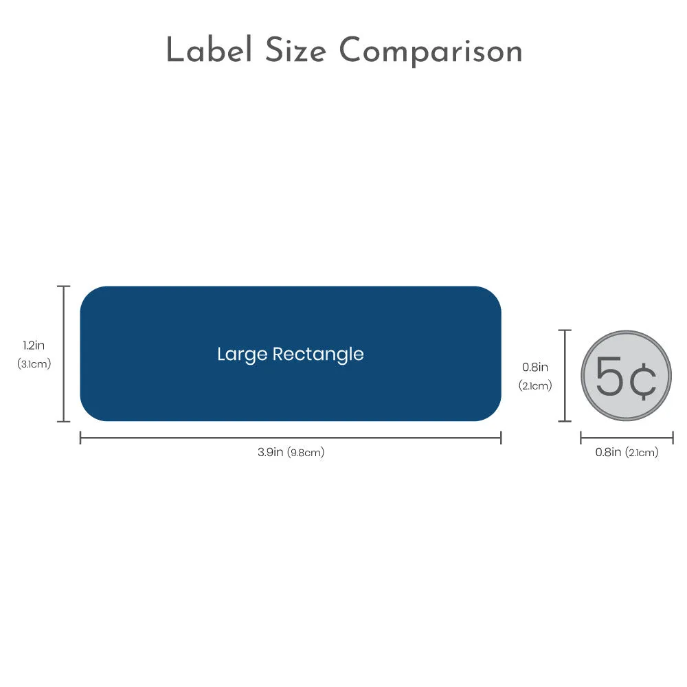 Flamingo Large Rectangle Name Labels