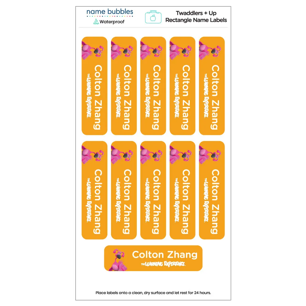 Flexi Twaddlers   Up Rectangle Name Labels
