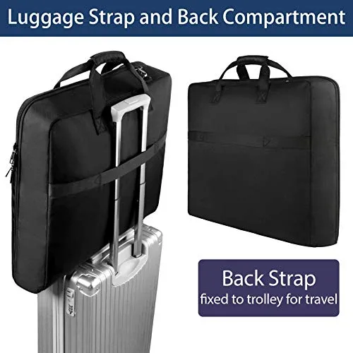 Garment Bags for Travel, Large Suit Travel Bag for Men Women with Shoulder Strap, Mancro Foldable Carry On Garment Bag Gifts for Business Trip - 2 in 1 Hanging Suitcase Luggage Bags for Travel, Black