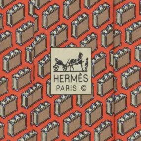 Hermes Men's Silk Tie Briefcases Pattern 5353