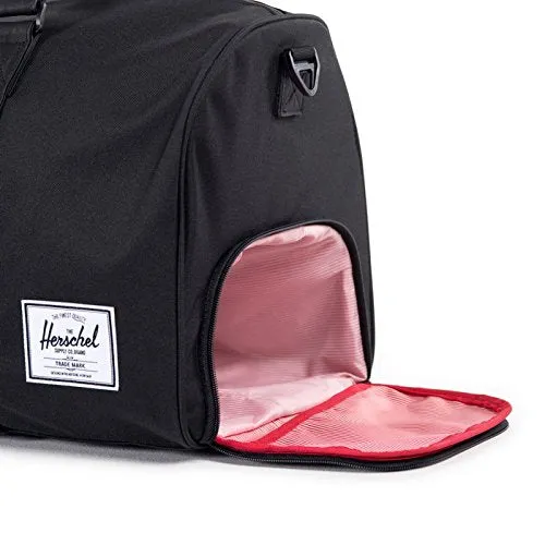 Herschel Novel Duffel Bag, Black/Black Synthetic Leather, Classic 42.5L