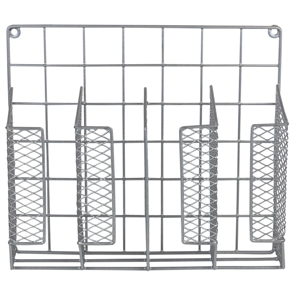 Home Basics Over the Cabinet Vinyl Coated Steel Wrap Organizer, Silver