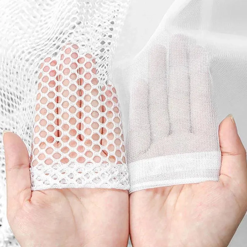 Laundry Mesh Bag, Durable Mesh Material, Drawstring Closure, Multipurpose Use, Protects Clothes, Available in Multiple Sizes