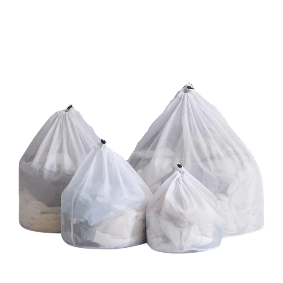 Laundry Mesh Bag, Durable Mesh Material, Drawstring Closure, Multipurpose Use, Protects Clothes, Available in Multiple Sizes