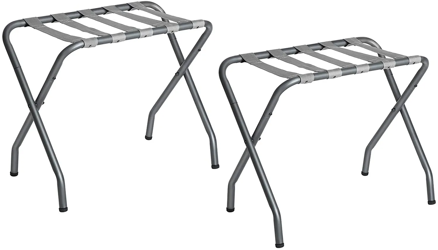 Metal Folding Luggage Rack, Pack of 2, Gray