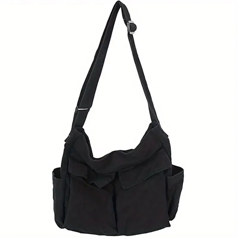 Modern Large Capacity Canvas Women's Satchel Shoulder Handbag Casual Messenger Crossbody Bags