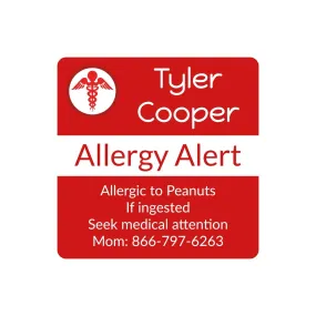 Multicolor Icon Allergy Labels