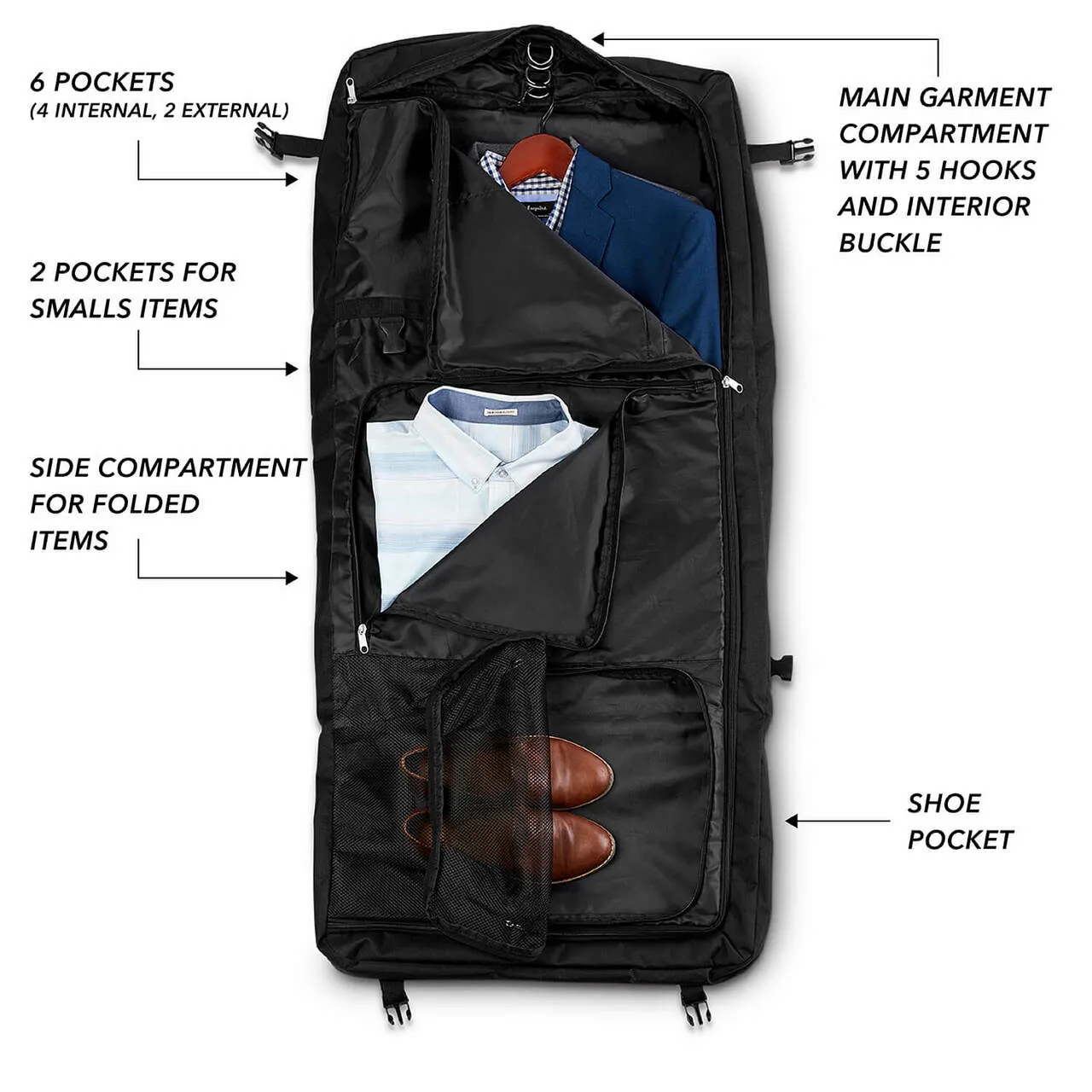 Nebraska Cornhuskers 18" Carry On Garment Bag